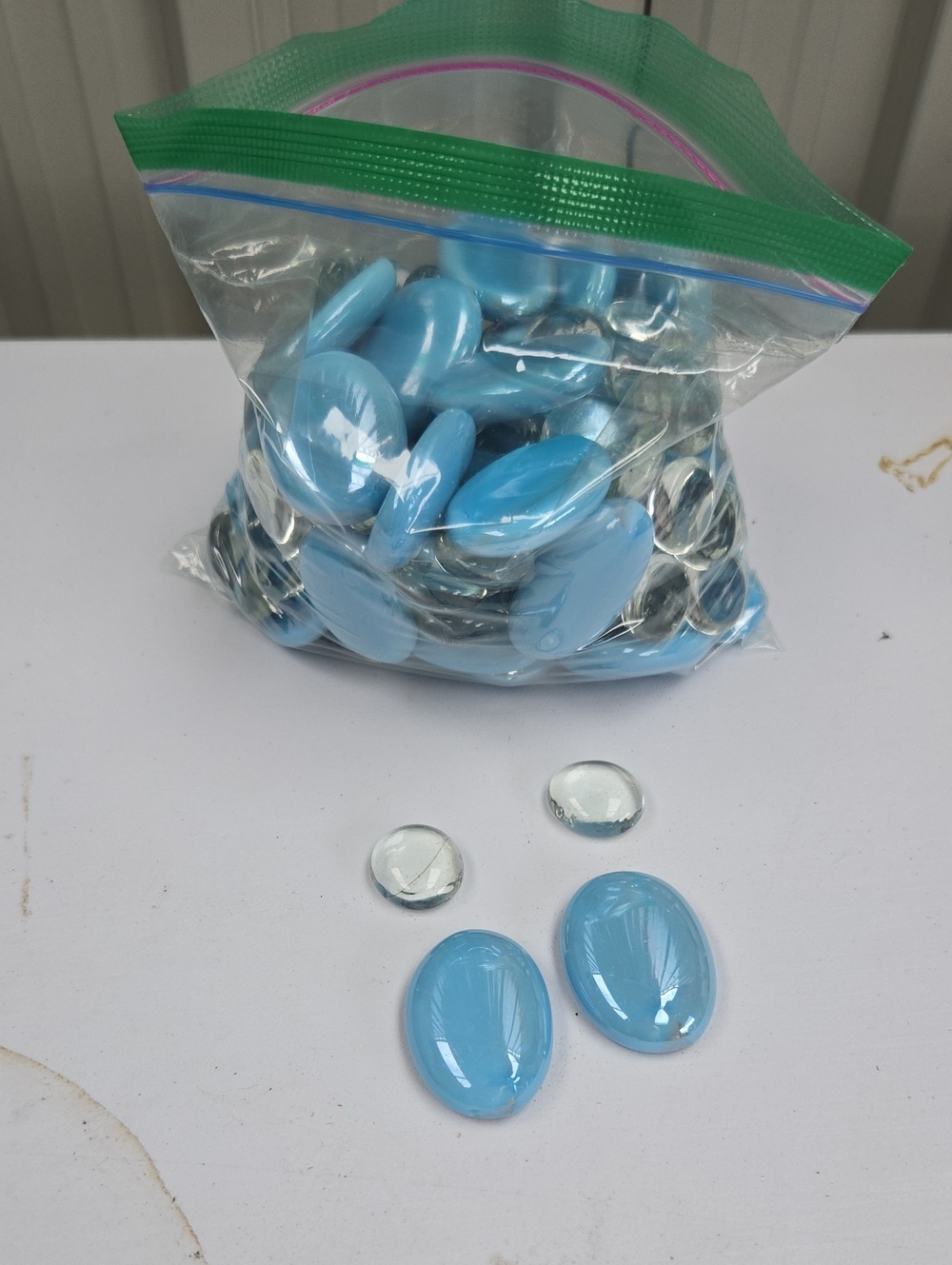 Decorative Blue Glass Stones / Vase Filler